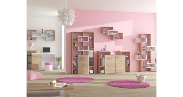 Komoda DORINDA 2D, craft bílý/craft zlatý, 5 let záruka