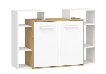 Komoda DORINDA 2D, dub artisan/bílá