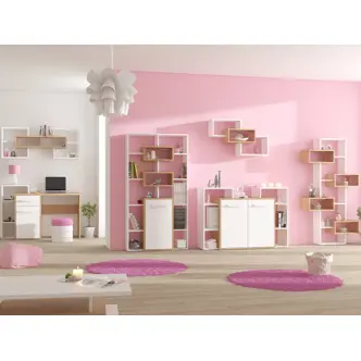 Komoda DORINDA 2D, dub artisan/bílá