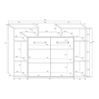 Komoda DORINDA 2D, dub sonoma/bílá, 5 let záruka