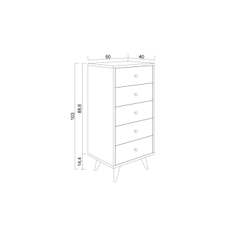 Komoda DRIFIR, mramor