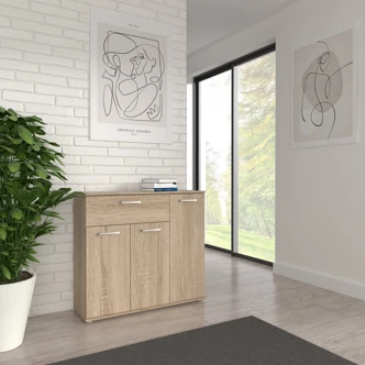 Komoda DUNANUEJ 2 se zásuvkou, dub sonoma