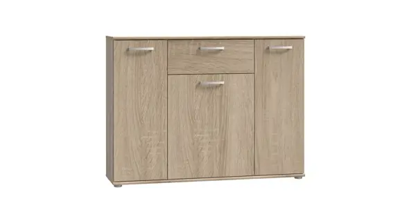 Komoda DUNANUEJ 3 se zásuvkou, dub sonoma