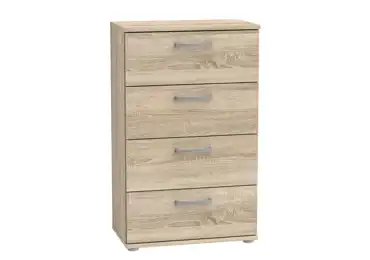 Komoda DUNANUEJ se čtyřmi zásuvkami, dub sonoma