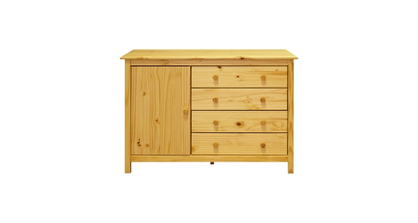 Komoda DWAYNE 1D4S, masiv borovice