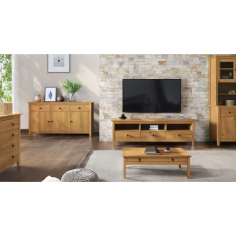 Komoda DWAYNE 1D4S, masiv borovice, vosk