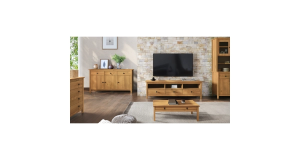 Komoda DWAYNE 1D4S, masiv borovice, vosk