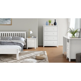 Komoda DWAYNE 4S, masiv borovice bílá