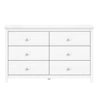 Komoda DWAYNE 6S, masiv borovice bílá