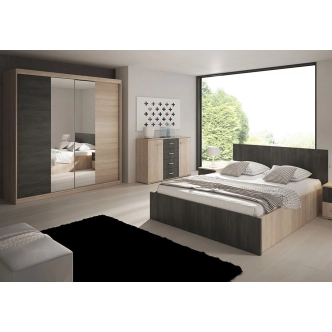 Komoda EUTICHIANO 4S, dub sonoma/borovice norská