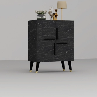 Komoda FENRIS, černý mramor
