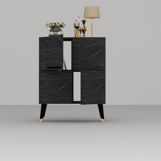 Komoda FENRIS, černý mramor