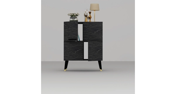 Komoda FENRIS, černý mramor