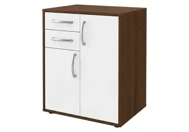 Komoda FLETCHER 2D2S, ořech/bílá