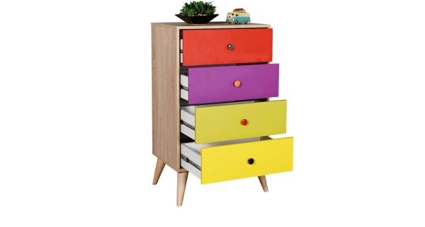 Komoda FRUIT, dub sonoma/vícebarevná DOPRODEJ