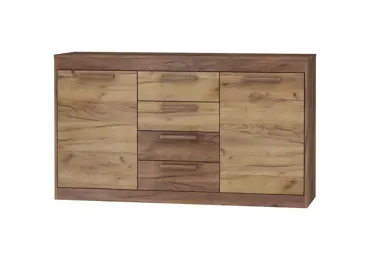 Komoda GATTON 2D4S, craft tobaco/craft zlatý