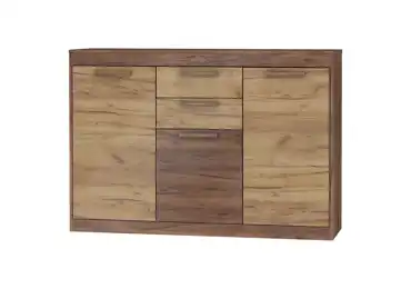 Komoda GATTON 3D2S, craft tobaco/craft zlatý