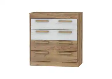 Komoda GATTON 4S, craft zlatý/craft bílý