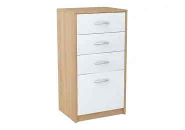Komoda GELLERT/CERGIS 4S, dub sonoma/bílá