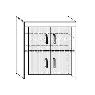 Komoda GOUDINI 4D, craft bílý/craft zlatý, 5 let záruka