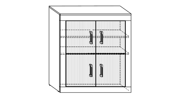Komoda GOUDINI 4D, craft bílý/craft zlatý, 5 let záruka