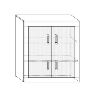 Komoda GOUDINI 4D, dub sonoma/dub sonoma tmavý, 5 let záruka