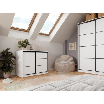 Komoda HARAZIA 120, bílý mat