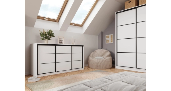 Komoda HARAZIA 180, bílý mat