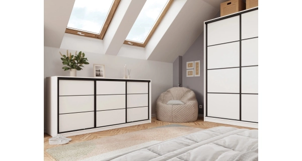 Komoda HARAZIA 200, bílý mat