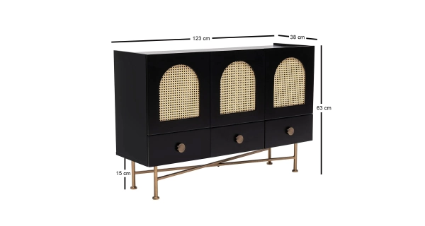 Komoda HELLOR typ 1, černá