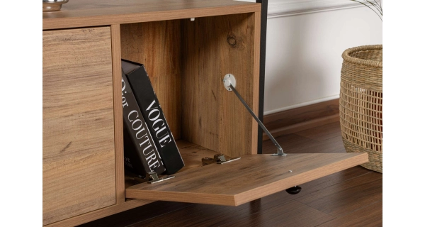 Komoda HELTRE, atlantská borovice/černá