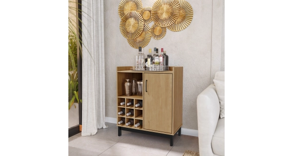 Komoda HERBA 1D, buk/černá