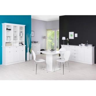 Komoda HUNGABEE 4D4S, bílá