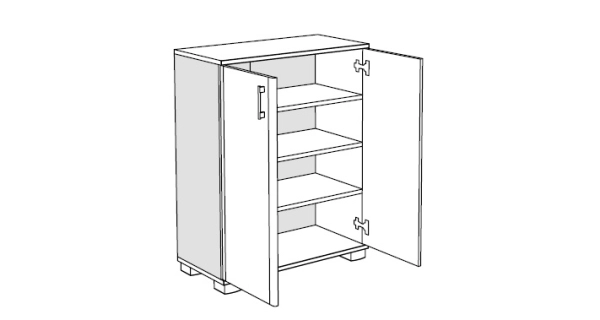 Komoda HURLEY 1, bílá