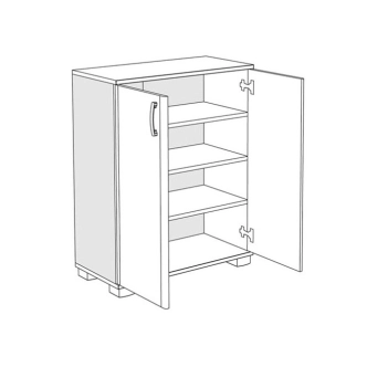 Komoda HURLEY 1, dub sněhový