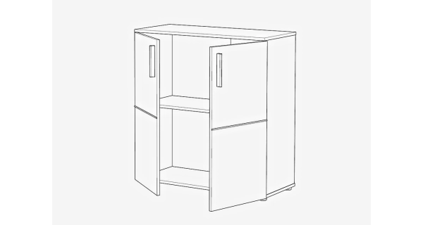 Komoda IDA 01, canyon oak/bílá