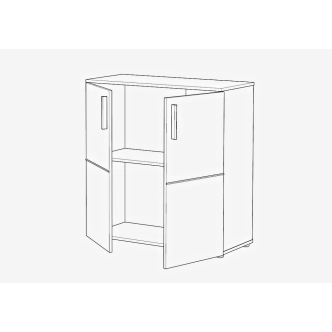 Komoda IDA 01, dub sonoma/bílá