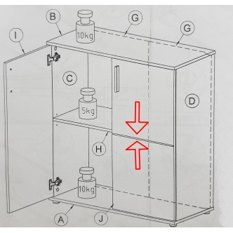 Komoda INA 01, dub artisan