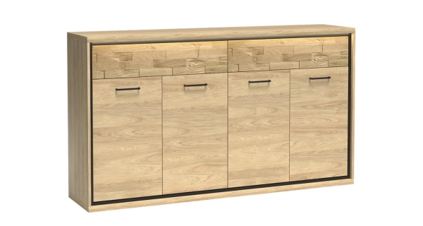 Komoda IPPOLITO 4D2S, dub hickory