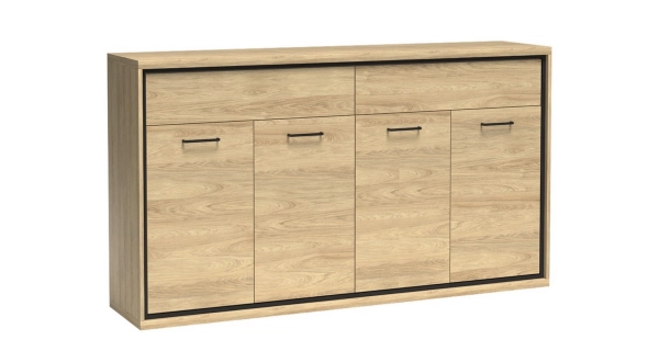 Komoda IPPOLITO 4D2S, dub hickory