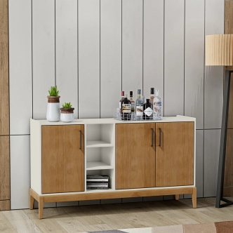 Komoda ISIRD 3D, dub/bílá