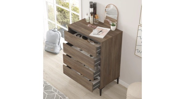 Komoda JERLAN typ 2, vlašský ořech/antracit