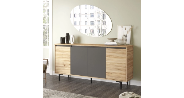 Komoda JERLAN typ 3, dub/antracit