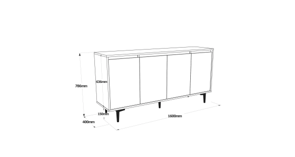 Komoda JERLAN typ 3, dub/antracit