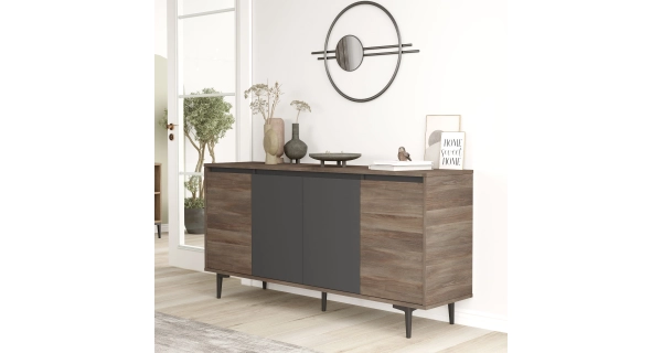 Komoda JERLAN typ 3, vlašský ořech/antracit