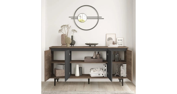 Komoda JERLAN typ 3, vlašský ořech/antracit