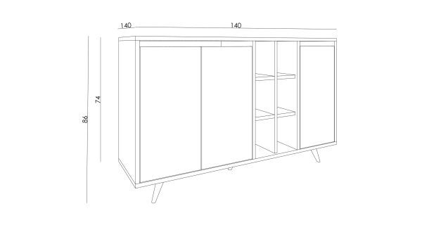 Komoda JORNEM, mramor