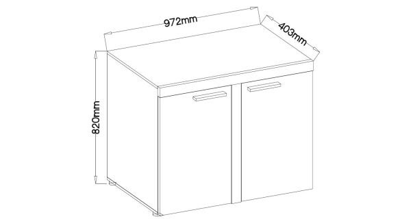 Komoda KADEN 2D, dub olejovaný