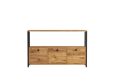 Komoda KLERON, borovice atlantská/černá