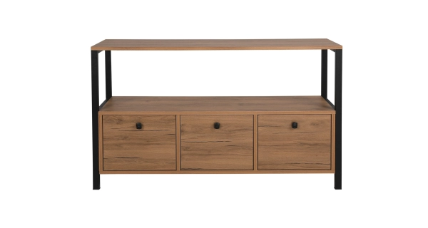 Komoda KLERON, borovice atlantská/černá